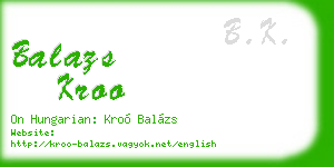 balazs kroo business card